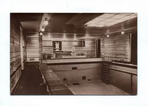 Foto Ak Turbinen Schnelldampfer EUROPA Schwimmbad 1. Klasse