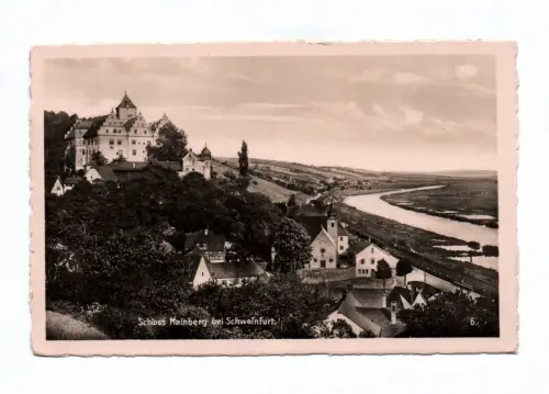 Foto Ak Schloss Mainberg bei Schweinfurt 1940 Feldpost
