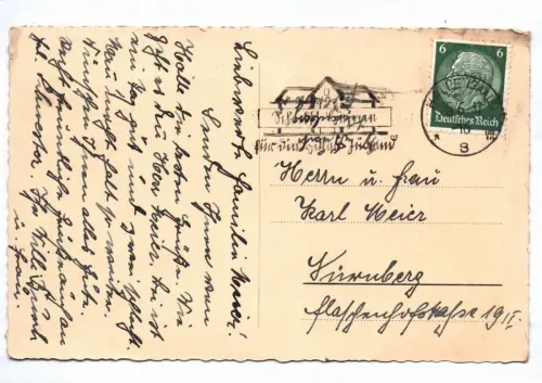 Ak Halle Saale Hauptpost 1937