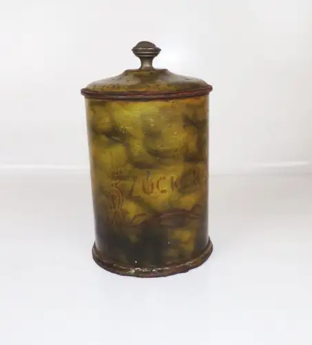 Alte Zuckerdose Blechdose Knauf Jugendstil Deko Vintage