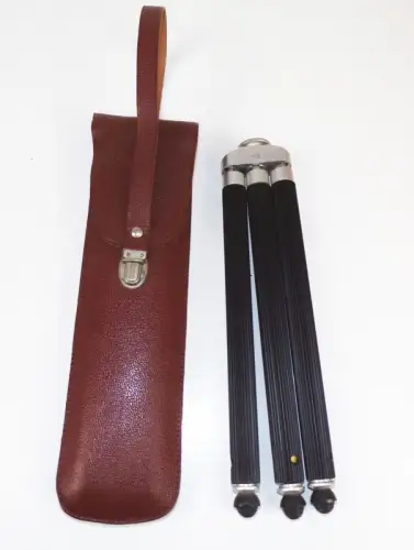 Altes Fotostativ DDR Dreibein Stativ Etui 