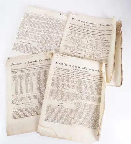 Frankfurter Handels Correspondent Eisenbahn 1839 bis 1845 Zeitung