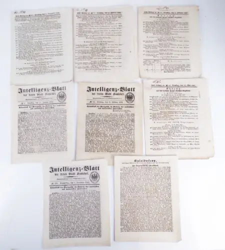 Intelligenz Blatt der freien Stadt Frankfurt 1854 Kaleidoscop judaika 