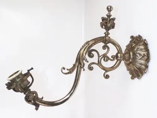 Alte Wandlampe Rocaille um 1900 E27 Antik Wandleuchte 