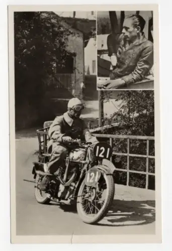 Autogramm Hans Soenius NSU Motorradrennfahrer 1938 Postkarte