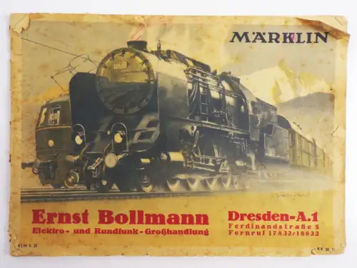 Alter Märklin Katalog Ernst Bollmann Dresden 1938 