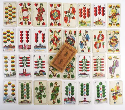 Alter Flemming Glogau Kartenspiel Halpaus Zigaretten Werbung Schneekoppe