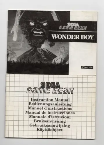 Sega Game Gear Bedienungsanleitung Anleitung Handbuch Manual Wonder Boy