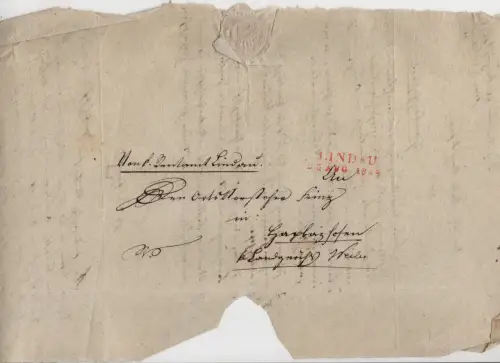 Vorphila Brief Lindau 1838 Stempel