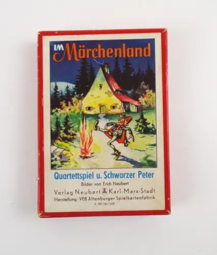 Im Märchenland Quartettspiel und Schwarzer Peter 1956 Neubert