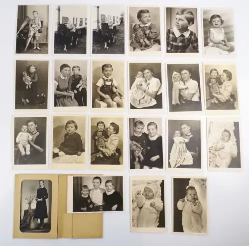 Foto Nachlass Kinder Spielzeug Portraits Kinderheit 1950er vintage