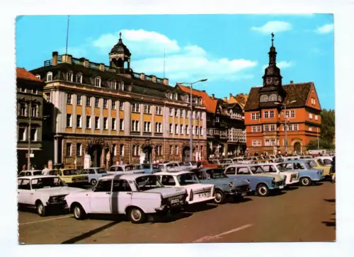 Foto Ak Wartburgstadt Eisenach Thüringen 1975 Museum Autos Trabant Wartburg