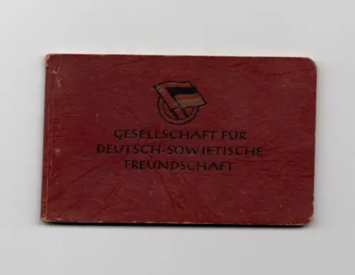 Mitgliedsbuch deutsch sowjetische Freundschaft 1953 Spendenmarken