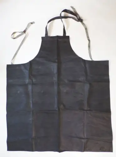 Alte Arbeitsschürze Arbeitsschutz Grau DDR Vintage Schürze