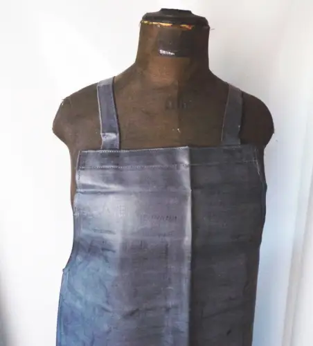 Alte Gummi Schürze Arbeitsschutz Grau DDR Vintage 