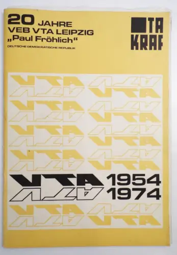 20 Jahre VEB VTA Leipzig TAKRAF 1974 Tagebau Förderanlagen Transportanlagen 