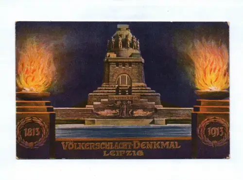 Künstler Ak Völkerschlachtdenkmal Leipzig 1913