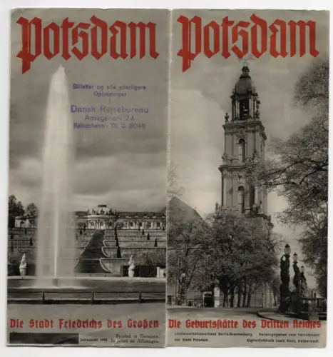 Altes Reiseprospekt Potsdam 1935 