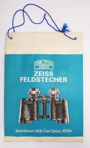 Alte Papiertüte Carl Zeiss Jena Feldstecher DDR Reklame