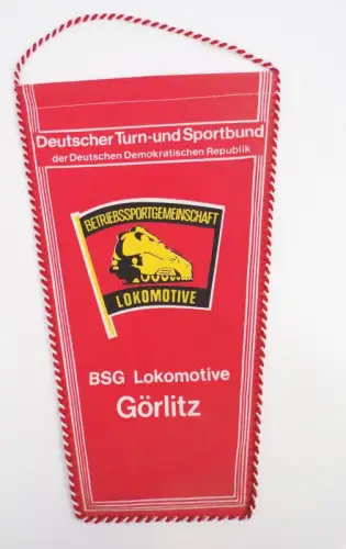Alter Wimpel BSG Lokomotive Görlitz Deutscher Turn und Sportbund