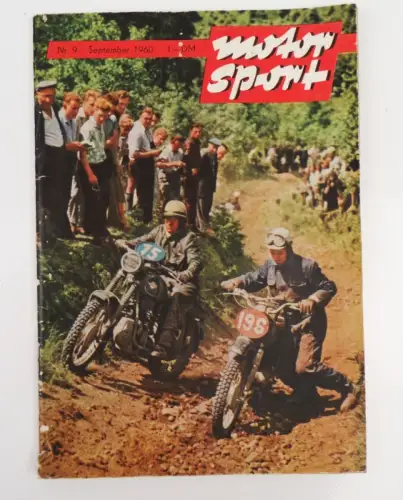 Magazin DDR Motor Sport Nummer 9 September 1960 Oldtimer Zeitschrift