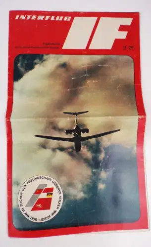 Interflug Zeitschrift 3 von 1975 DDR Fluggesellschaft Luftfahrt 