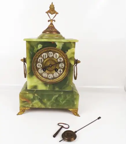 Alte Kaminuhr Pendeluhr Marmor Antike Uhr