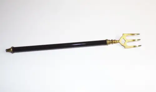 Vorlege Gabel ausziehbar Messing Antik Besteckteil Tafelbesteck