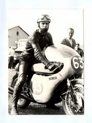 Altes Foto Motorsport Honda Motorrad Fahrer Jim Redman Rhodesien