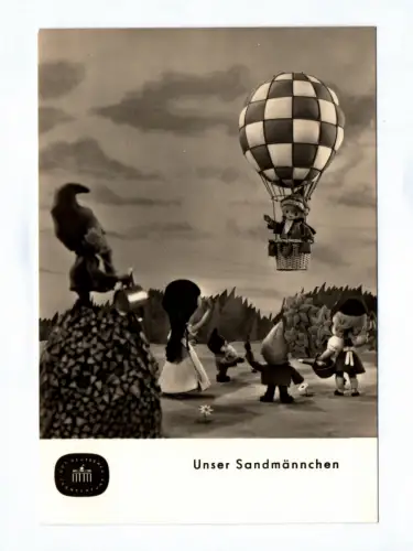 Ak Unser Sandmännchen 1971 Sandmann im Heißluftballon