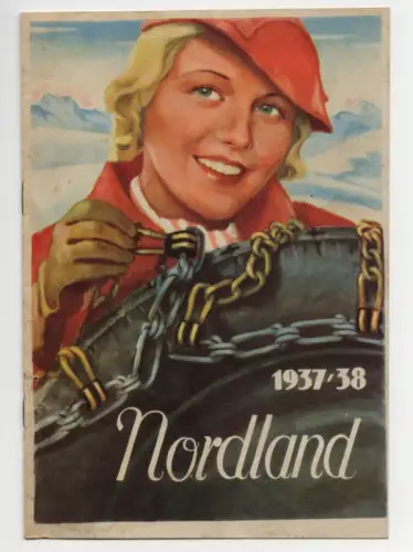 Werbeprospekt Nordland Schneeketten Automobil Reklame 1938 old 