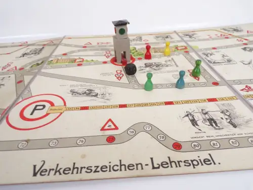 Das Verkehrszeichen Lehrspiel Verlag Kurt Röder Leipzig um 1930 ADAC