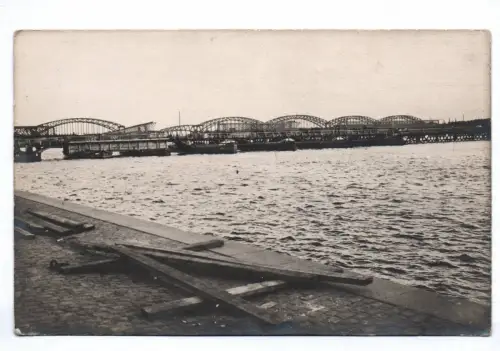 Foto Ak Riga Lettland Brücke über die Düna 1 Wk WW1