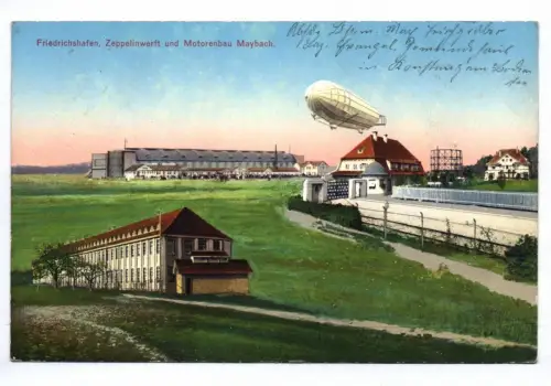 Ak Friedrichshafen Zeppelin Werft und Motorenbau Maybach 1916