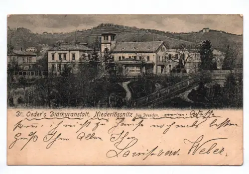 Litho Ak Radebeul Kötzschenbroda Dr Oeder Diätkuranstalt Niederlössnitz 1910