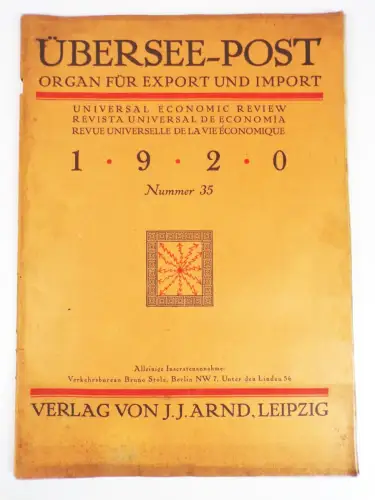 Overseas Post 1920 Number 35 Newspaper