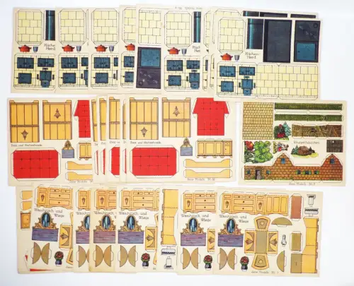 Lot Craft Sheets Brandt Coffee Advertising Doll Furniture Cut-Out Sheet