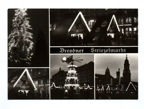 Ak Dresden Striezelmarkt 1985 Christmas Market