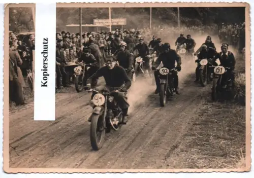 Photo Langenweddingen At Oscherslebe Motorcycle Race Motor Cross Oldtimer 1950