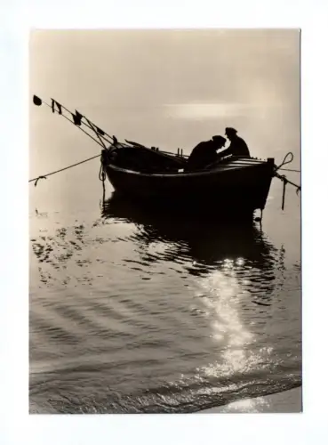Ak Greetings from The Ostsee 1966 Two Men's IN Boat on The Sea
