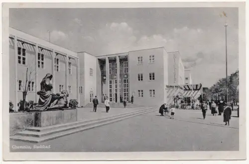 Ak Chemnitz Stadtbad 1942! (A2573