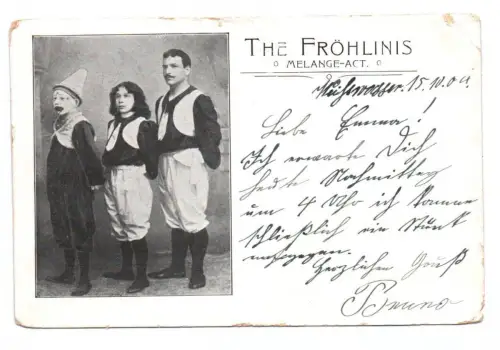 The Fröhlinis Melange Act Circus Harlequin Clown 1904