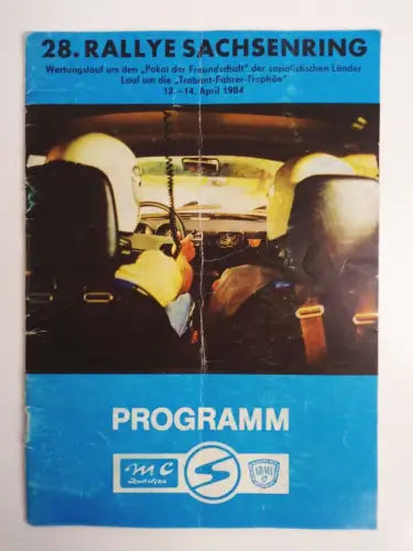 Programm 28 Rallye Sachsenring 1984 DDR