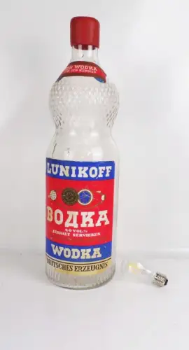 Alte Lunikoff Wodka Flaschen Groß XXL 5 Liter Schaufenster Reklame