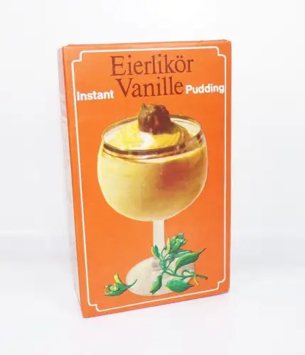 DDR Pudding Eierlikör Vanille GDR Produkt NOS Reklame Sammler deko
