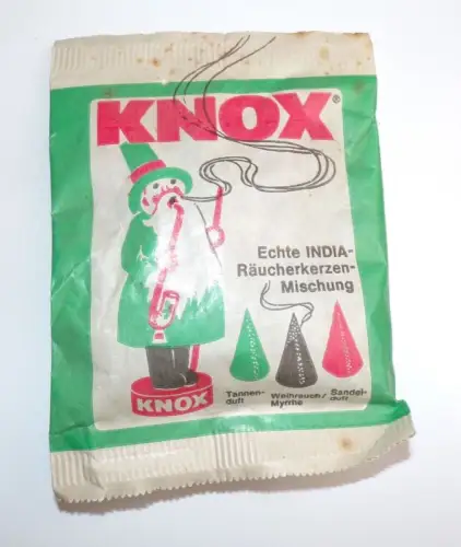 DDR Knox Räucherkerzen original ungeöffenet NOS Reklame Sammler