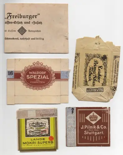 Lot Zigarettenschachtel Tabak Tüte Reklame Sammler Lande Pilnik Waldorf