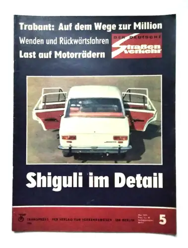 Der Deutsche Straßenverkehr 1971 Nr 5 Trabant: Auf dem Wege zur Million DDR