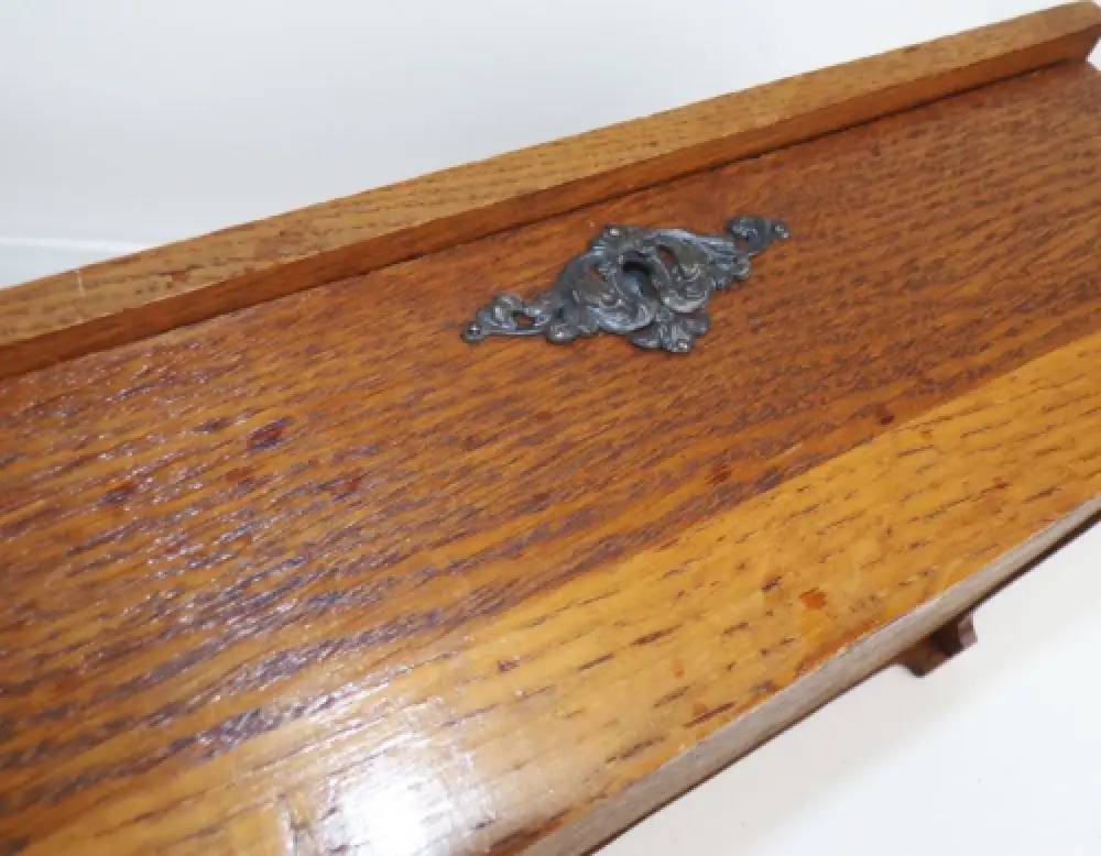 Alte Schatulle Box Aufbewahrung Antik schöne Beschläge um 1900 7