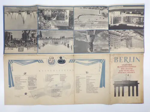 Berlin III Weltfestspiele Orientierungsplan Prospekt